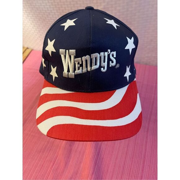 Vintage Wendy’s American Flag Hat - Picture 1 of 4